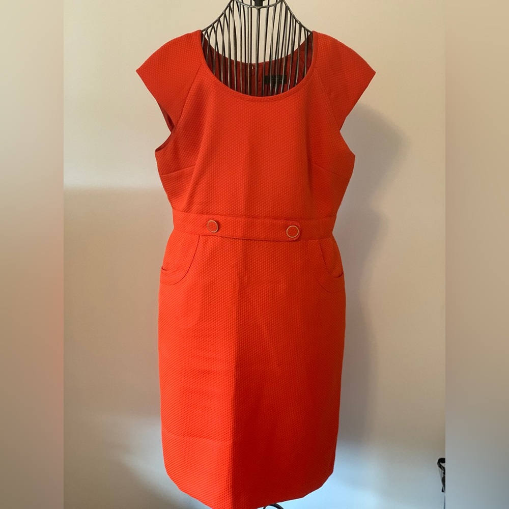 Tahari- Size 14 Orange Dress